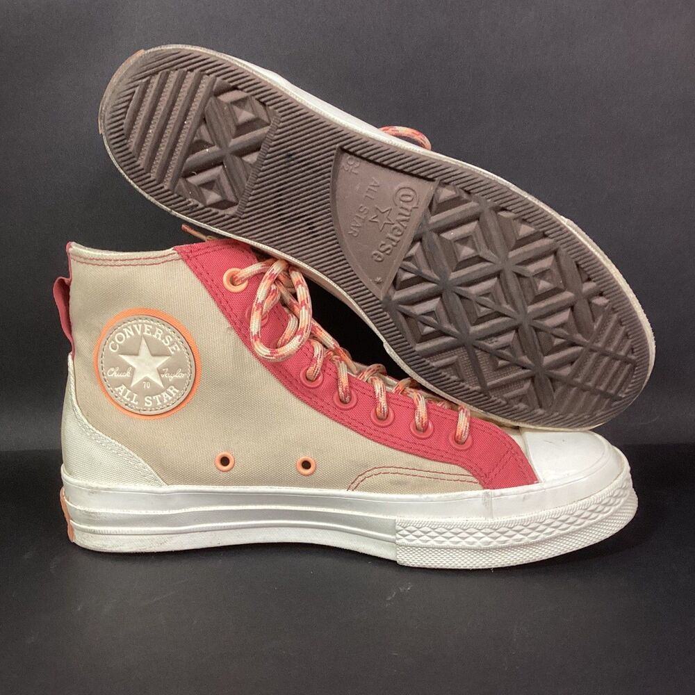 Converse Chuck 70 High Colorblock Overlay Men 6.5/Women 8.5 Rhubarb Pie A05128C